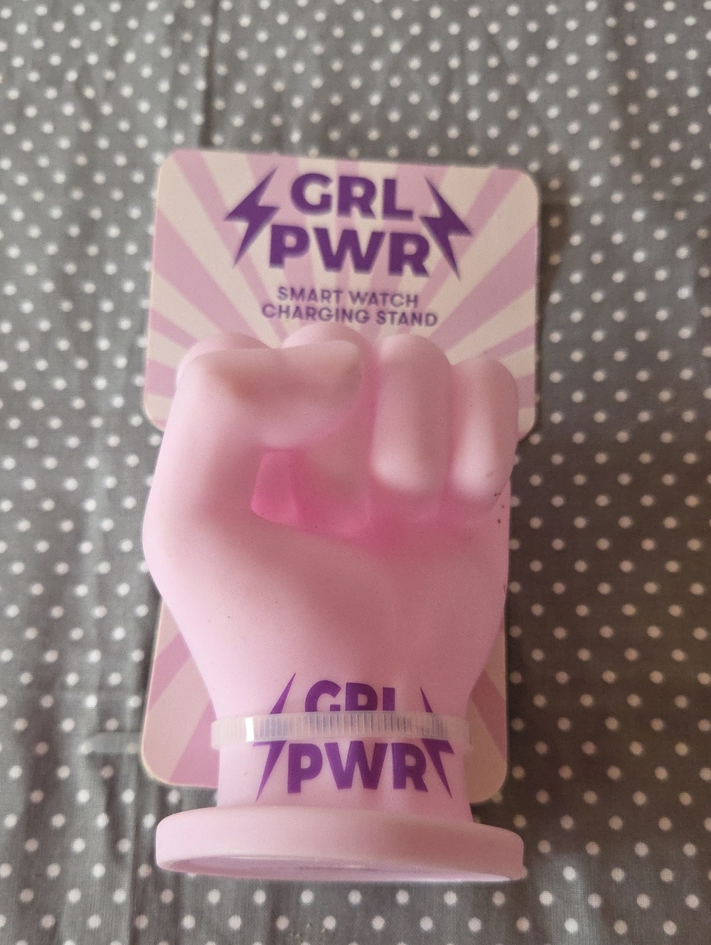 Girl Powwr Pink Smart Watch Charging Stand Compatible With Apple Watch
